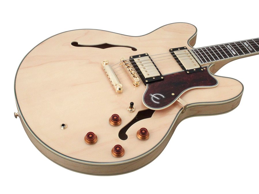 Полуакустическая электрогитара Gibson Memphis ES335 Dot Figured Gloss - Antique Natural