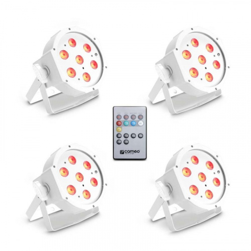 Cameo FLAT PAR CAN TRI 3W IR WH - фото1