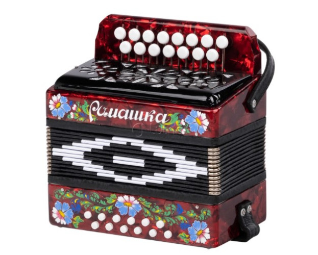 Шуйская гармонь S20XL-C-BD Гармонь "Ромашка" 15х12-I Бордовая фото-2