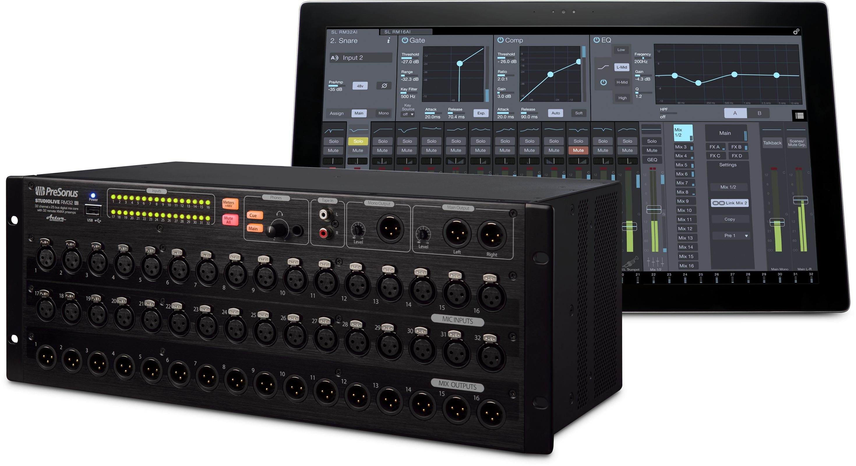 Цифровой микшер Presonus StudioLive RM32 AI фото-3