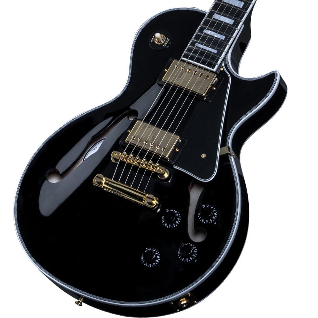 Полуакустическая электрогитара Gibson Memphis ES-Les Paul Custom Ebony