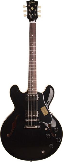 Полуакустическая электрогитара Gibson Customshop 1959 ES 335 Dot Plain EBONY NICKEL