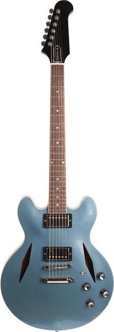Полуакустическая электрогитара Gibson Customshop CS 336 Plain w/ Diamond f-holes Pelham Blue