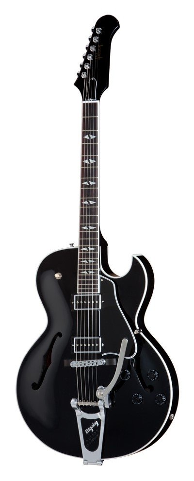 Полуакустическая электрогитара Gibson Memphis ES195 ROCKABILLY PLAIN EBONY