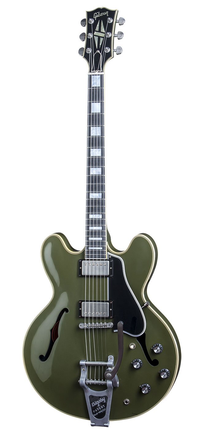 Полуакустическая электрогитара Gibson Memphis ES-355 Bigsby Drab Green 2015
