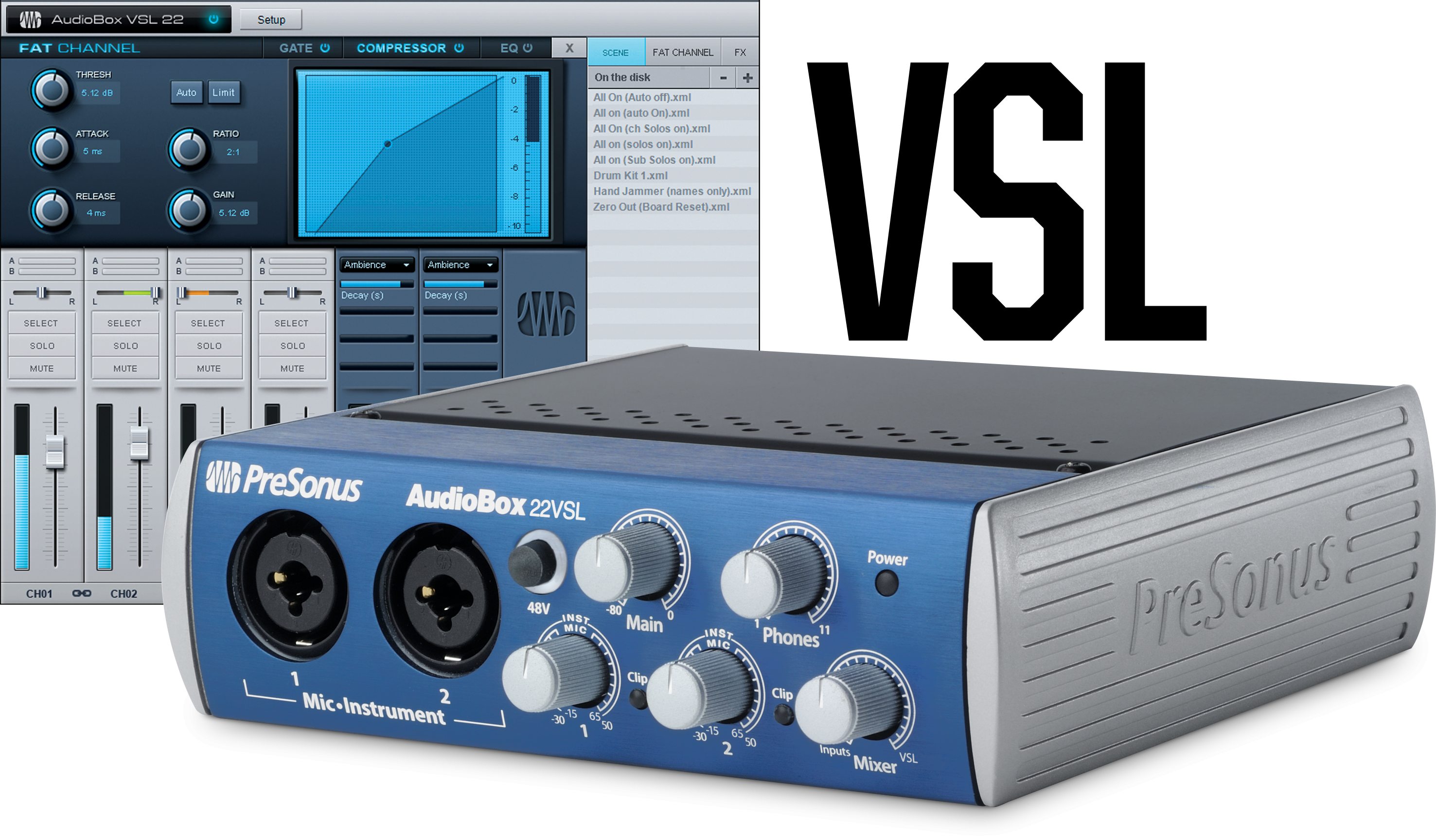 Аудиоинтерфейс Presonus AudioBox 22 VSL