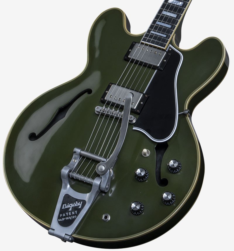 Полуакустическая электрогитара Gibson Memphis ES-355 Bigsby Drab Green 2015