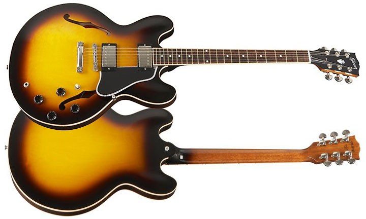 Полуакустическая электрогитара Gibson Memphis ES335 PlainTop - Vintage Sunburst