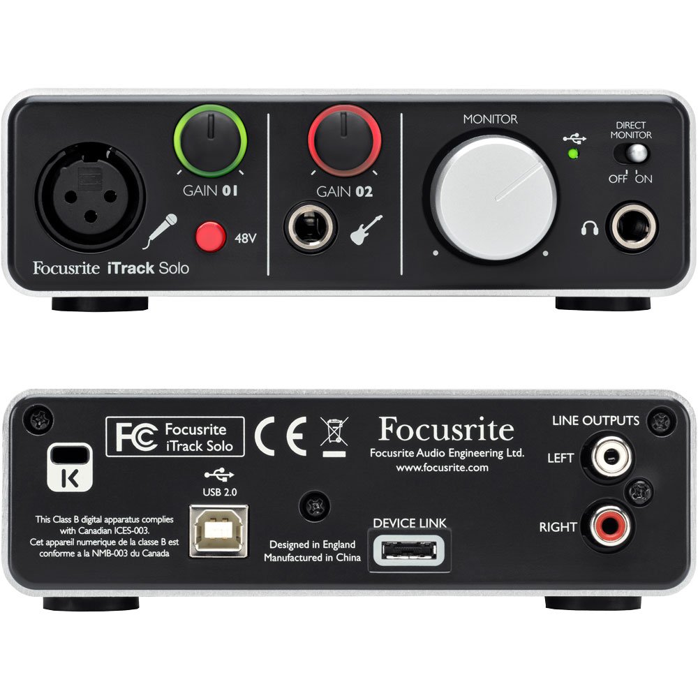 Комплект с аудиоинтерфейсом Focusrite iTrack Studio
