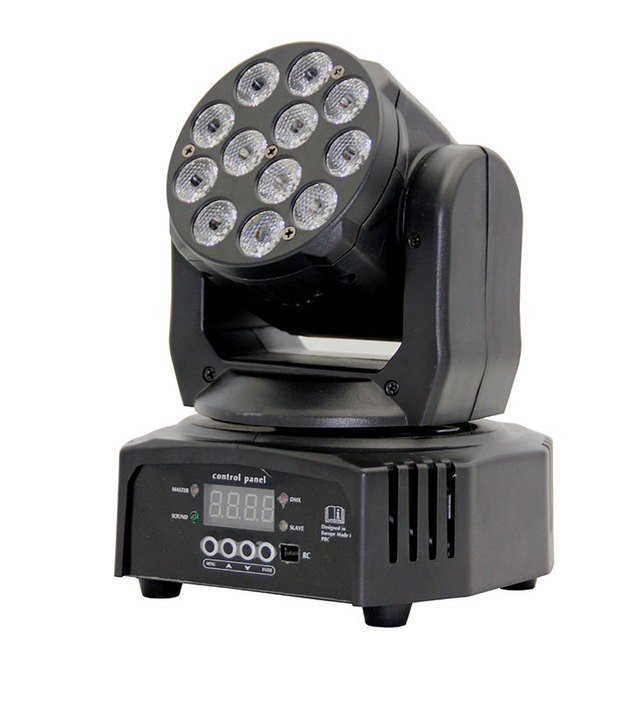   QF-1008 LED MINI MOVING HEAD 12PCS*3W (RGBW) with remote control